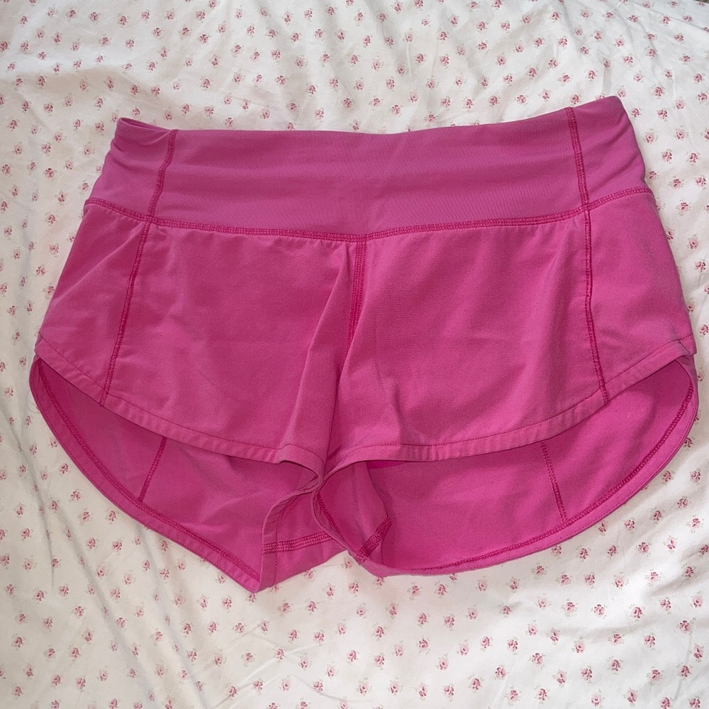 Lululemon Speed Up shorts, Sonic Pink